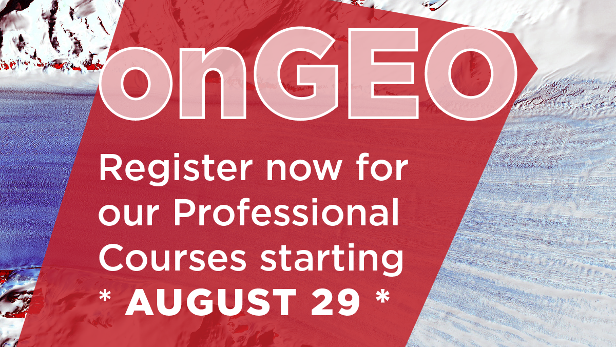 The next sessions of onGEO courses start August 29, 2022